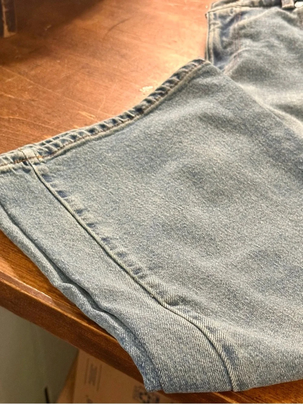 Talbots Simply Flattering Coll Emb Lt Blue Womens Wide Leg Mom Jeans - Picture 6 of 7